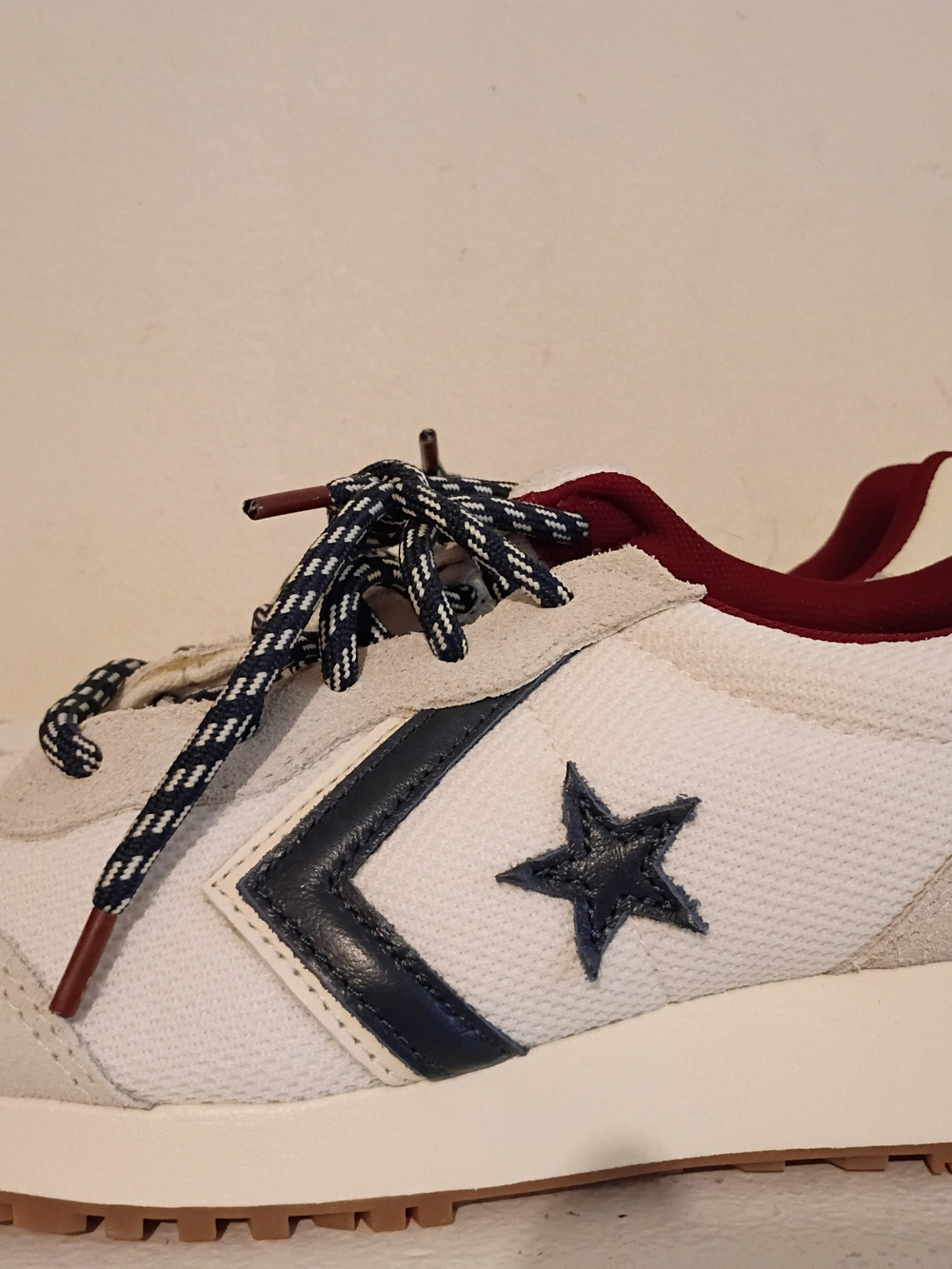 Converse Kids White Navy Burgundy Star Chevron Sneaker